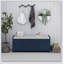 Banc de rangement avec 3 portes en forme de volet, banc à chaussures avec coussin amovible et rangement caché-1939821836