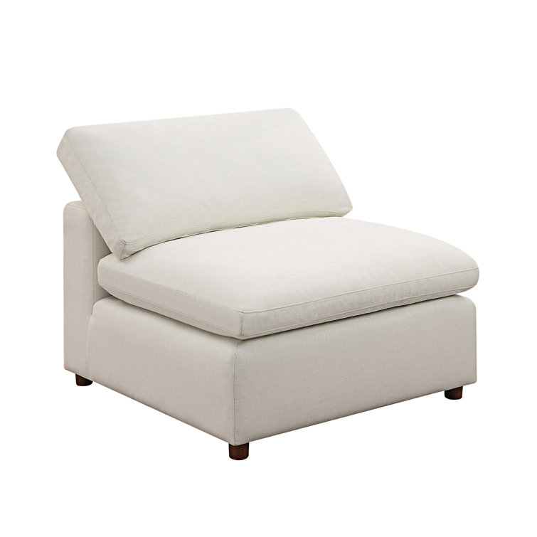 Petrana 116.9 Upholstered Sofa Hokku Designs Fabric: White Linen