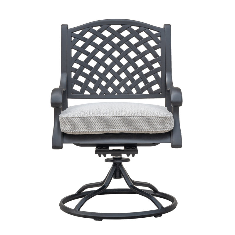 Fauteuil de patio Annecorinne, Bronze lave foncé, Tempête de sable