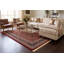 Tapis rouge/brun en laine wheeler Cirro-4255007