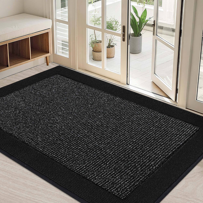 Non-Slip Indoor Doormat, 81.3cm W x 121.9cm L, Black