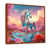 Toile avec cadre flottant brun