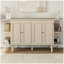 Armoire-lit en bois de pin massif avec station de charge et 2 tablettes ouvertes-1380467704-1380467710