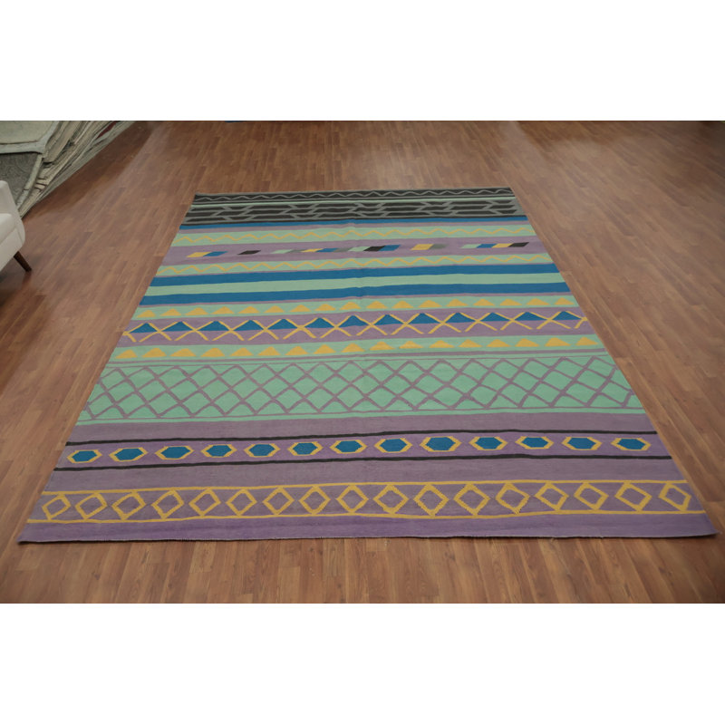 Tapis turc géométrique Kilim 9 x 12
