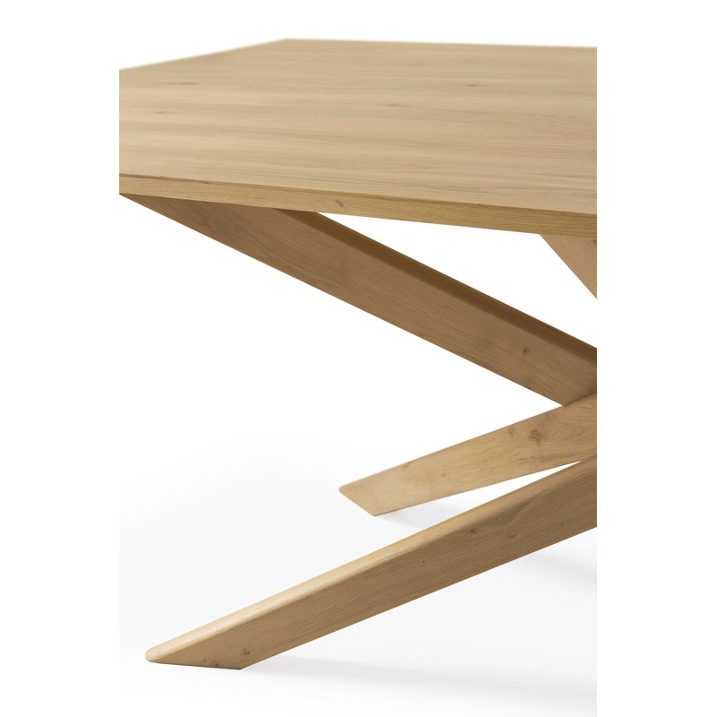 Mikado Solid Oak Dining Table, 43.3" W x 94.5" L