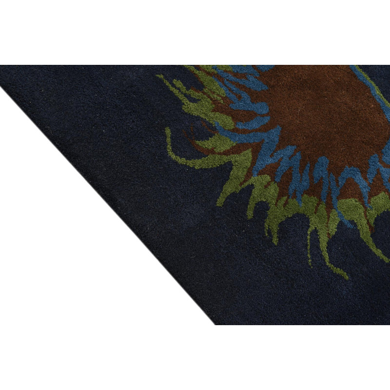Tapis carré bleu marine 7 pi 7 po x 7 pi 7 po