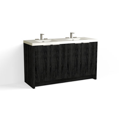 Mesa 60" W Freestanding Double Bathroom Vanity 