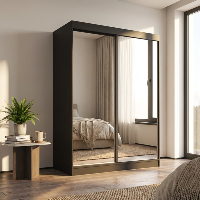 Armoire Aria, Noir, H 80 po x l 59 po x P 25,5 po