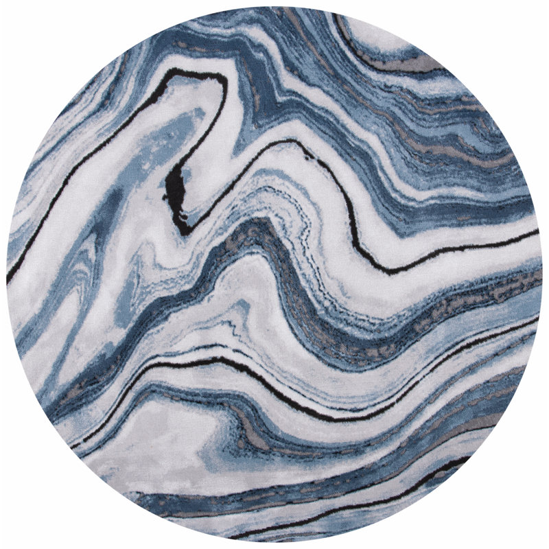 Tapis abstrait Mies Craft Performance, Rond 6 pi 7 po