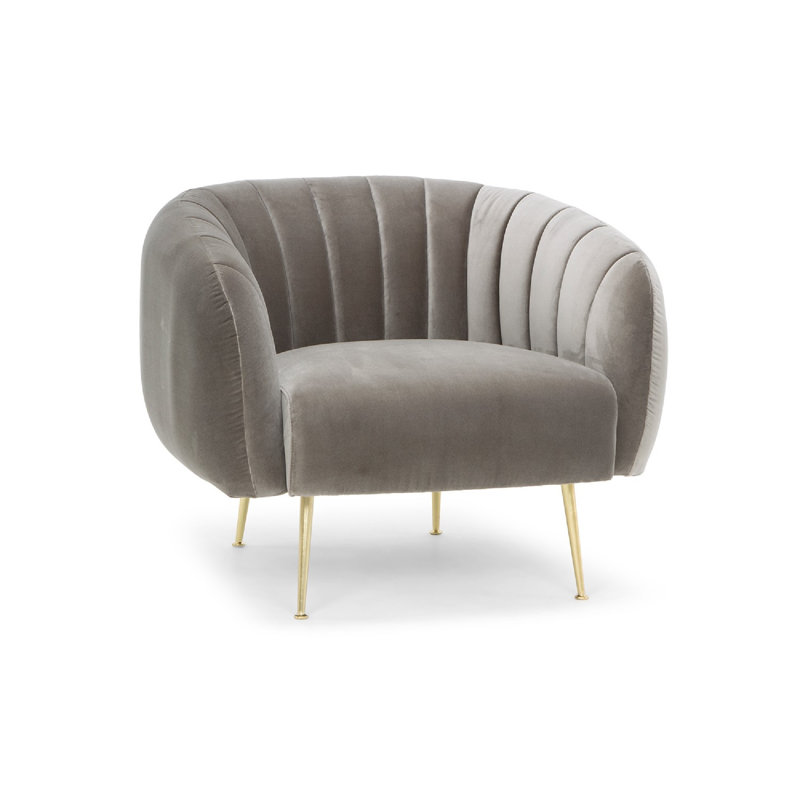Metro Barrel Chair, Mouse Gray 