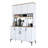 Modern Multi-Purpose Cabinet, Walnut & White Finish, 47.2 x 72.5 x 15.7 inches | 100% Melamine Coated E1 Quality Chipboard, Features Numerous Shelves & 1 Drawer, Wall-Mountable for Additional Storage, Stylish & Functional Design-524629177