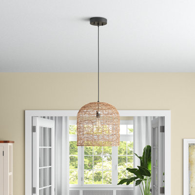 Axelle 1 - Light Natural/Black Single Pendant
