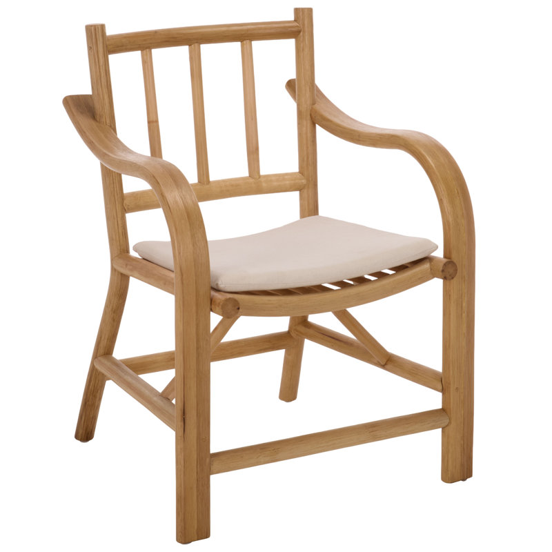 Fauteuil en rotin avec coussin Ylenia