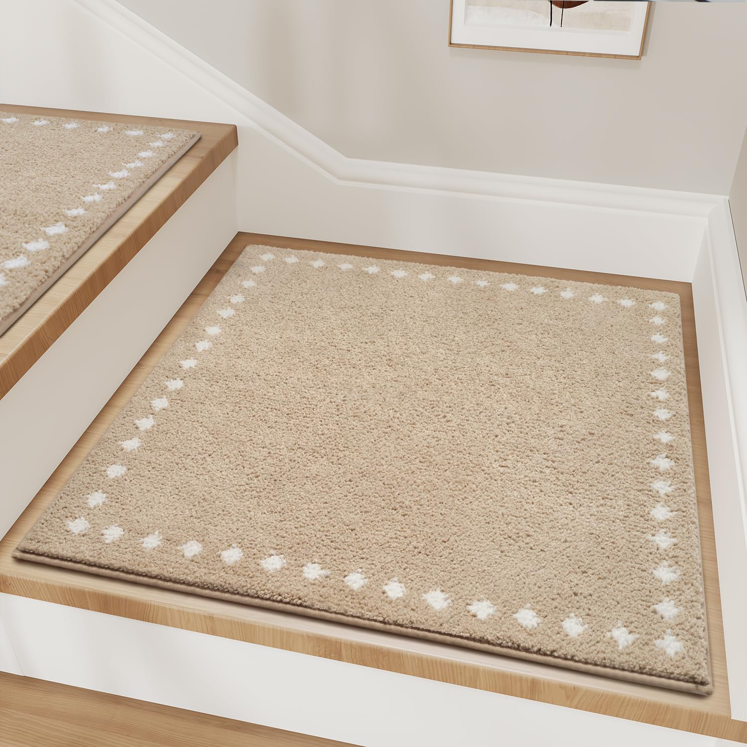 Latitude Run® 31X31 Inch Non-Slip Stair Landing Mat, Reusable Adhesive ...