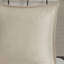 Ensemble d'édredon imprimé 7 pièces avec couverture en jeté taupe / rosé-122525187