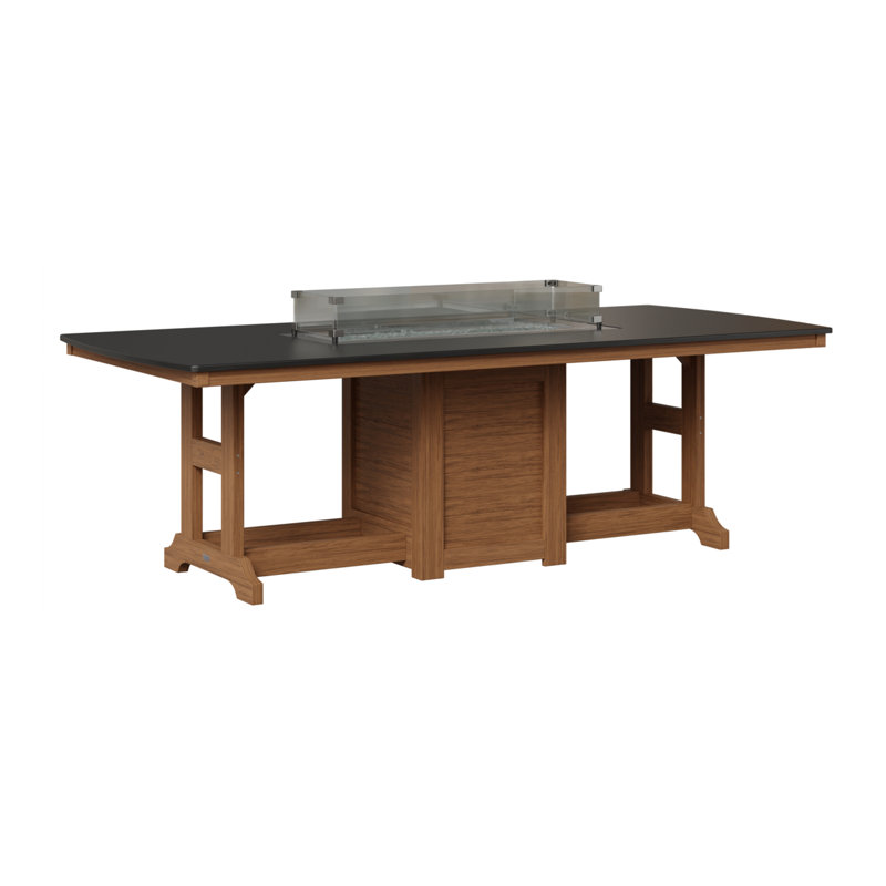 Table de bar avec foyer 96 po Berlin Gardens Garden Classic, H 39,5 po x l 44 po x P 96 po