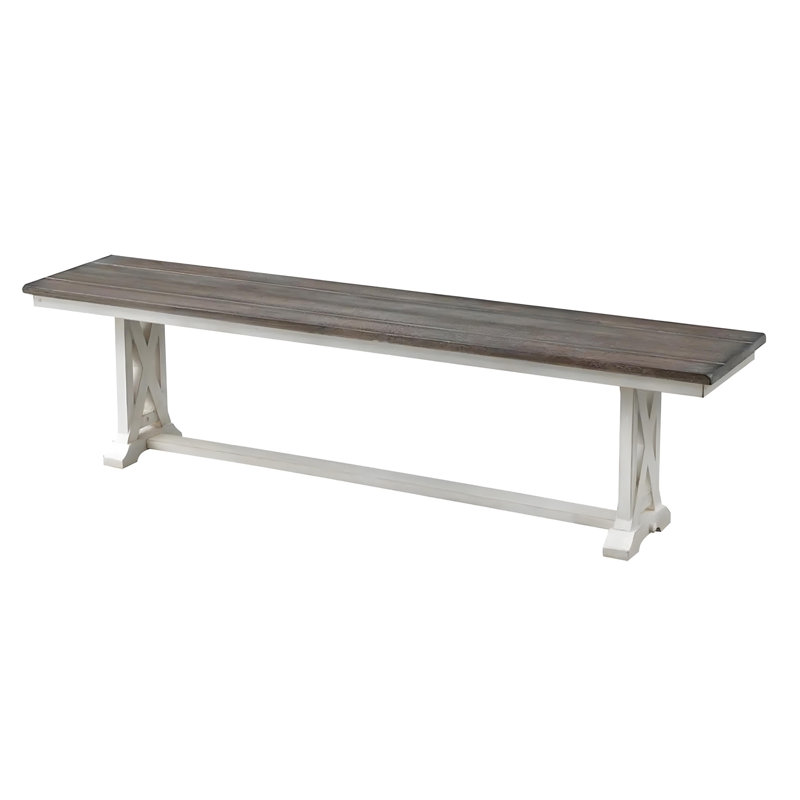 Demaj Dining Bench, Brown/Cream