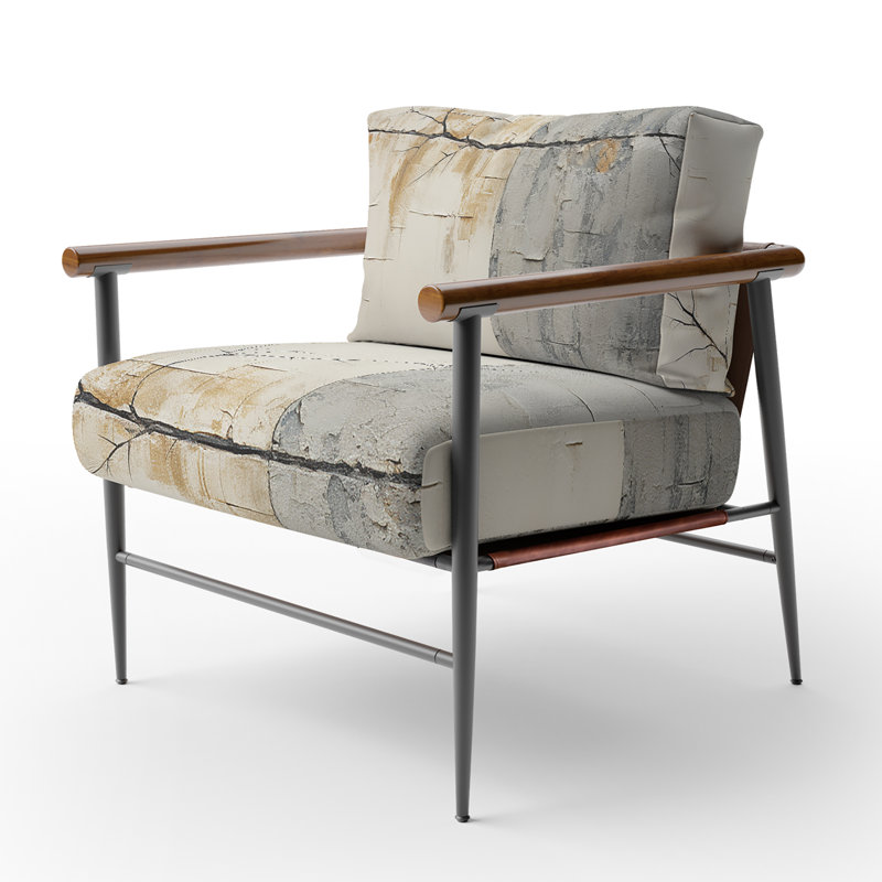 Fauteuil d'appoint rembourré Nature Split, Noir