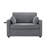 Sofa with foldable mattress, foldable side table-291314019