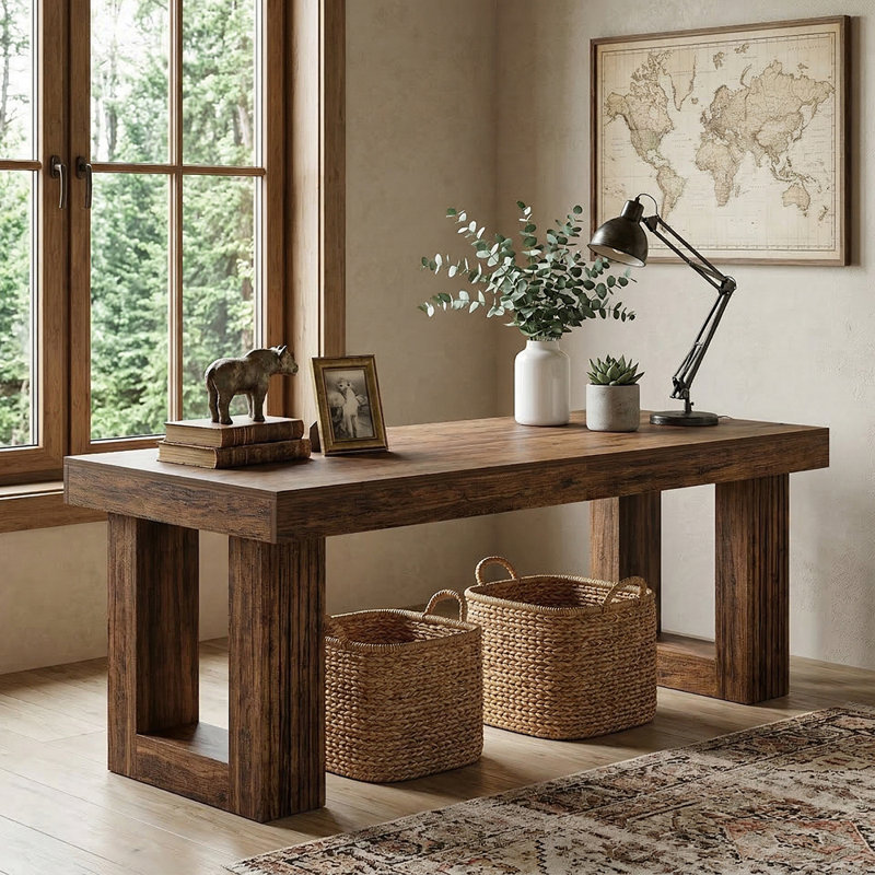 Bureau double 86,6 pouces pour deux personnes, double table d'écriture pour bureau personnel
