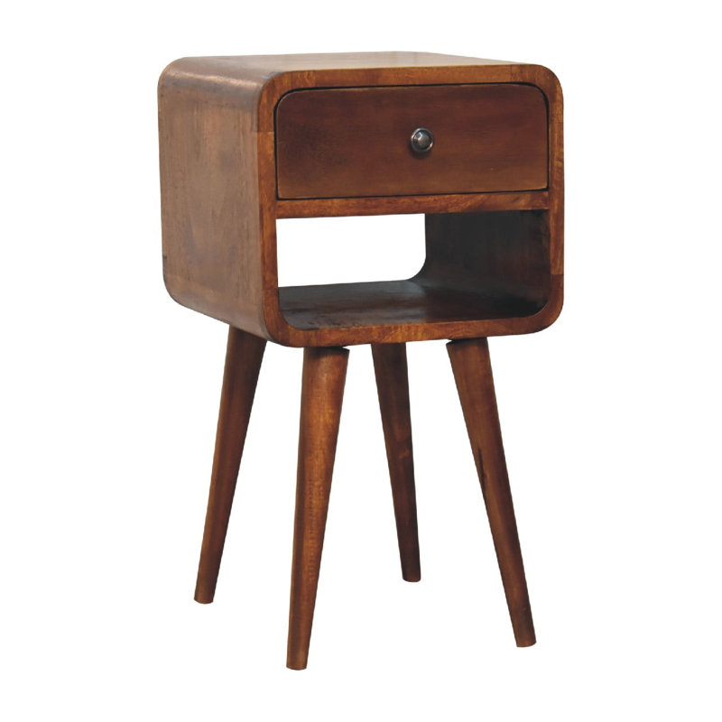 Table de chevet pour chambre à coucher Table de chevet moderne Table de chevet en bois massif, Châtaignier