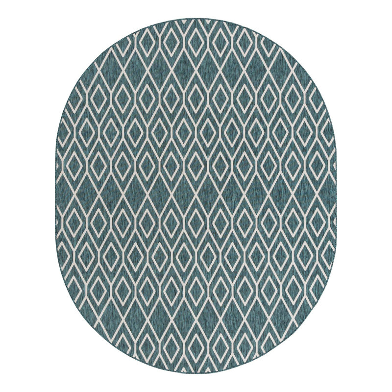 Turks and Caicos Indoor/Outdoor Rug, Oval 7'10" x 10'