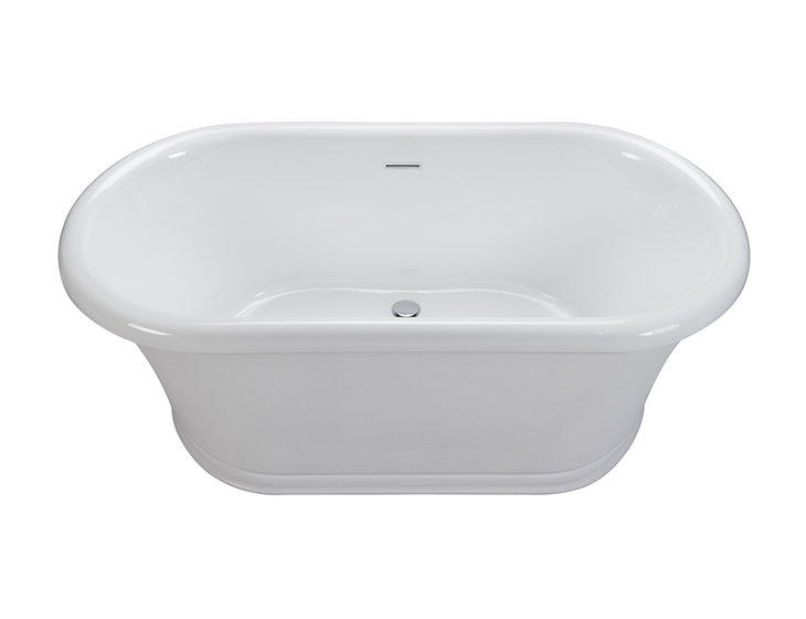 Laney 4 72" Freestanding Air Bathtub, 23.5" H x 65" W x 33.75" D, Matte White, DoloMatte