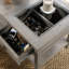 Table basse à plateau relevable, finition brune