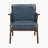 Granby 26.5" Mid-Century Modern Accent Chair - Easy-Care Faux Leather Upholstery, Durable Solid Rubberwood Frame-54229801-51441074