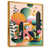 Toile avec cadre flottant or