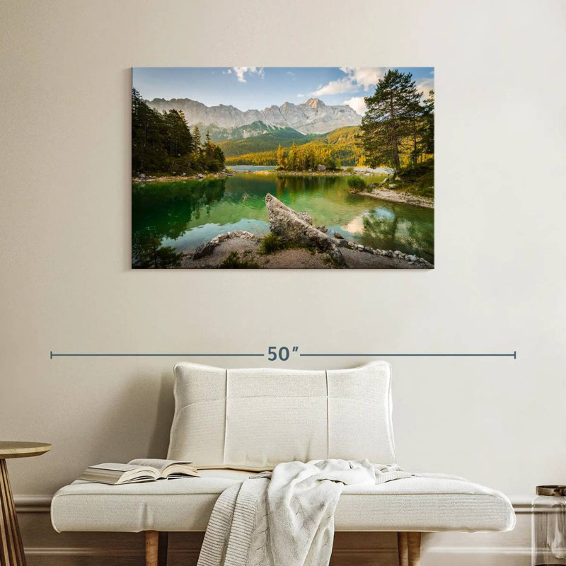 Alvord Eibsee Lake Morning, H 26 po x l 39 po