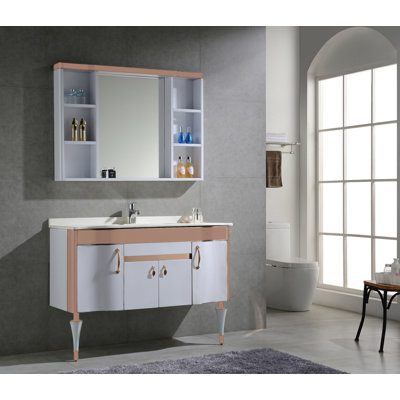 Donatello 47.2'' Single Bathroom Vanity with Marble Top