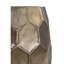 Table d'appoint au fini doré Alaizah, 18 po x 21 po, style martelé à la main, utilisation polyvalente dans une base en aluminium lustré, hexagonale, convient à divers styles de décoration