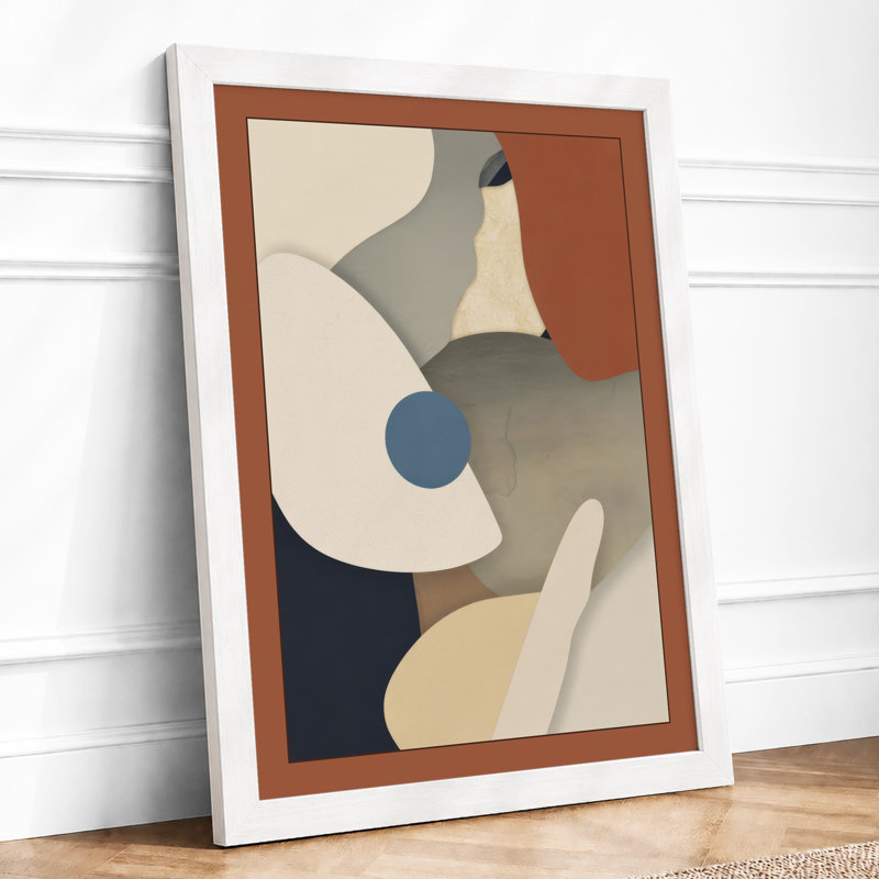 Balanced Forms Geometric - Framed Print, A1 - 84.1 x 59.4 cm, White