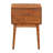 Nali Bedside Nightstand Table, 2 Drawers, Sandblasted Mango Wood, Brass Knobs-224069176