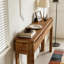 63" Solid Wood Console Table,Entryway Table with 3 Drawers