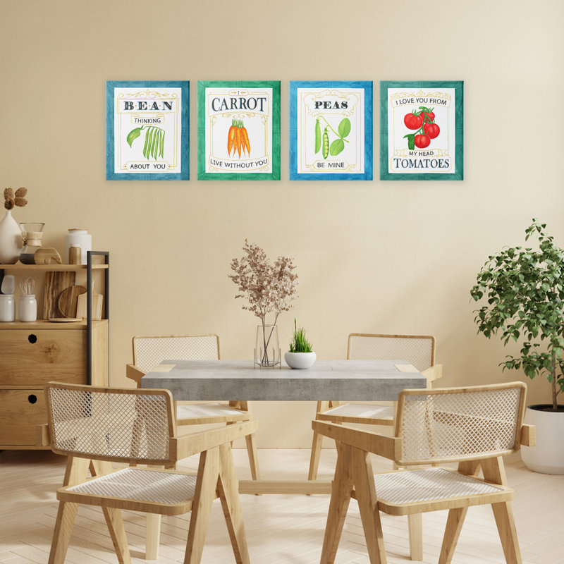 Ensemble de toiles 4 pièces Bean, H 14 po x l 44 po