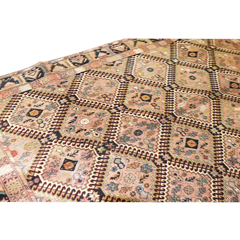 Hand Knotted Wool Area Rug in Red