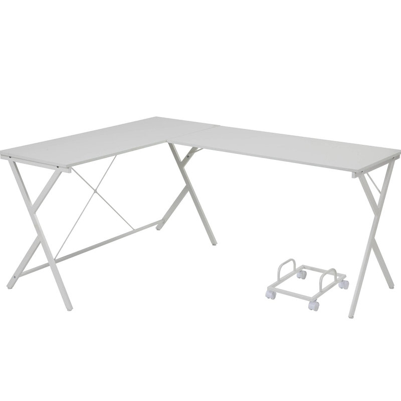 Dazenus White Finish Computer Desk, White