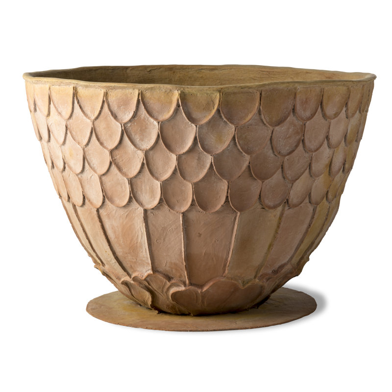 Hernandes Fiberglass Cachepot, 64 cm H x 95 cm W x 95 cm D, Terracotta