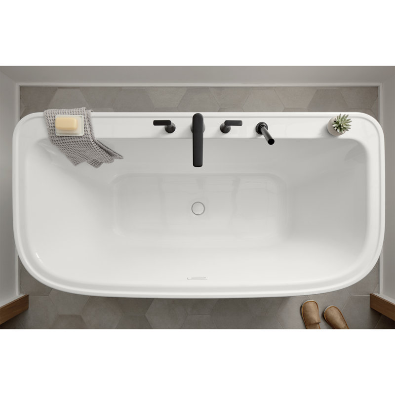 Aspirations 68'' x 34'' Soaking Vitreous China Bathtub