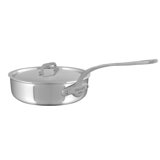 Mauviel M'Cook SB 5-Ply Saute Pan With Lid, Brushed Cast Stainless Steel Handle, 6-Qt