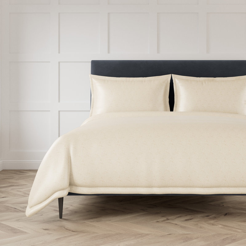 Imprint Duvet Cover Set, King Duvet Cover + 2 King Shams, Pearl
