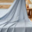 Ensemble de literie 100% coton lavé 4 pièces, 1 drap-housse, 1 drap plat et 2 taies d'oreiller, ensemble de draps texturés confortables-119423619-124550243