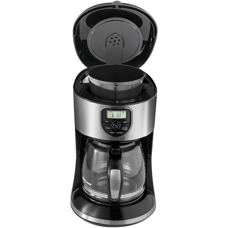 Black And Decker 12 Cup Programmable Coffeemaker In Black And Silver