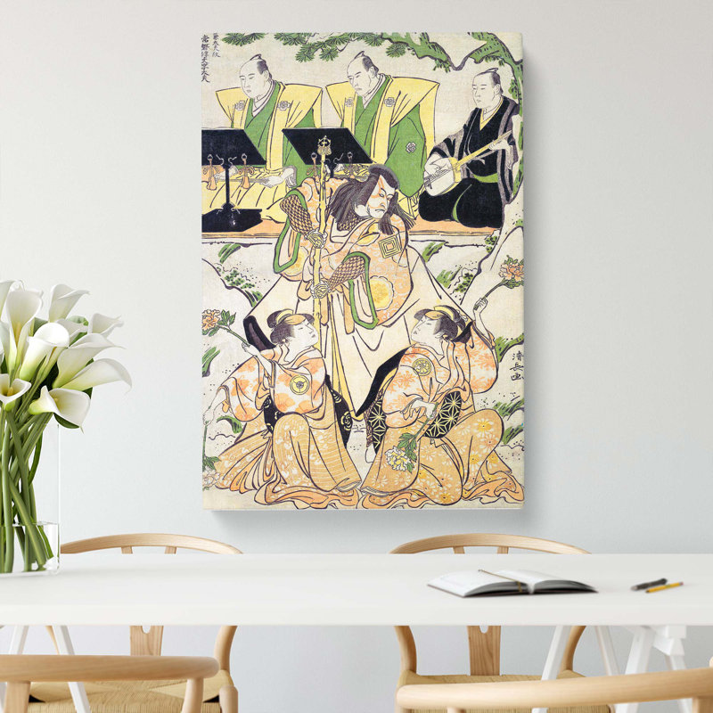 Actors In A Shosa - Wrapped Canvas Painting, 50cm H x 35cm W x 3cm D
