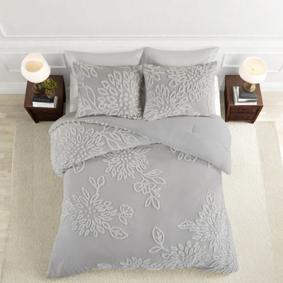 Shabby Chic Cotton Bedding Sets, Tufted Chenille Floral, Farmhouse Bedroom