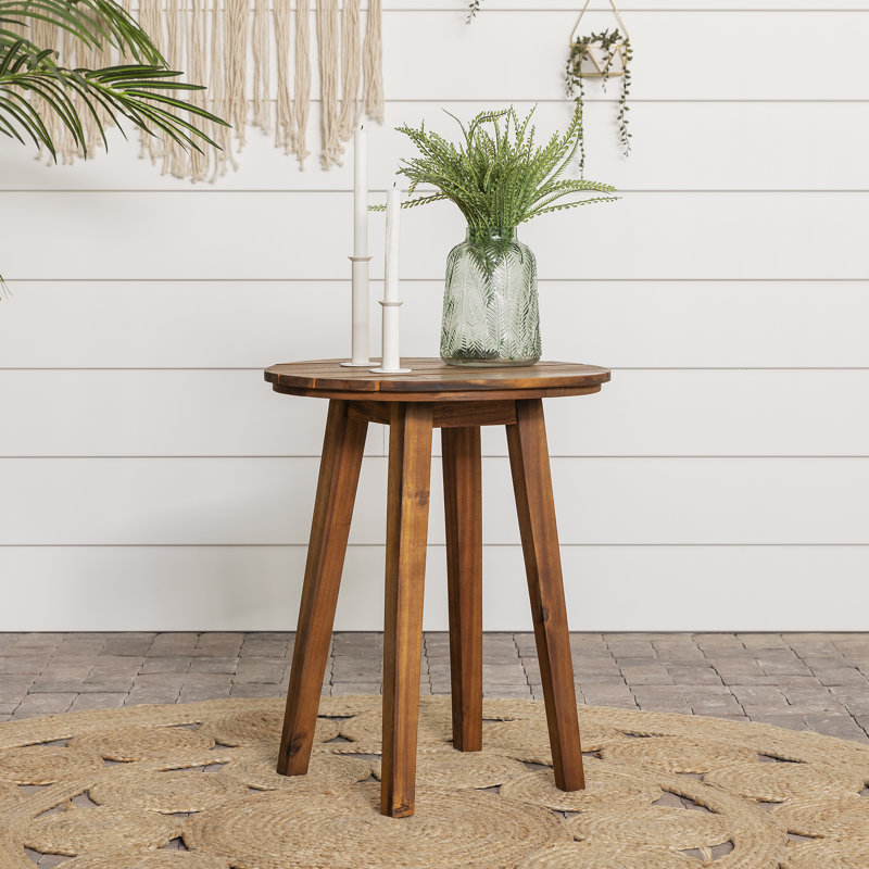 Table d'appoint en bois Harbison, Marron foncé
