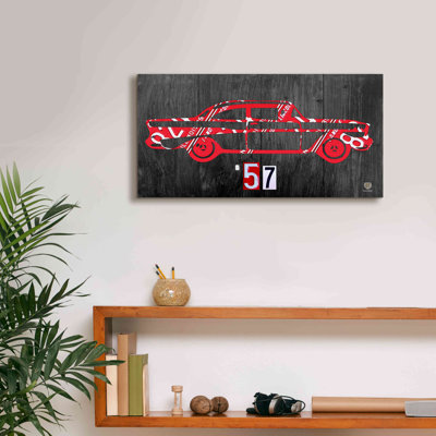 " 57 Chevy License Plate Art " by Design Turnpike