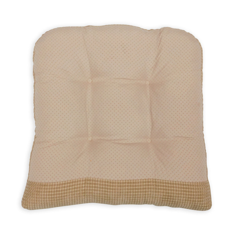 Coussins de chaise de salle à manger et de cuisine en mousse à mémoire de forme The Tyler, 15 x 15 x 3, Brun clair bambou
